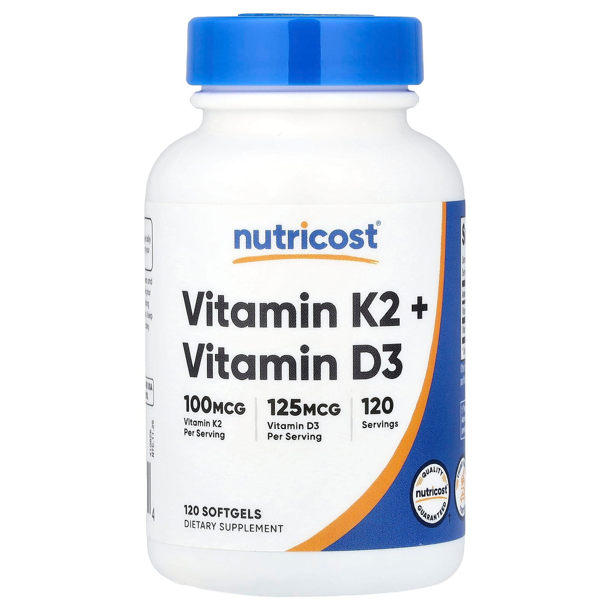 VITAMINA D3 K2, NUTRICOST, 120 CÁPSULAS