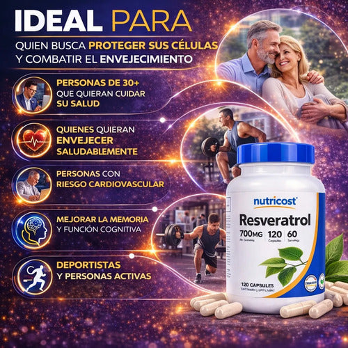 RESVERATROL, NUTRICOST, 120 CÁPSULAS