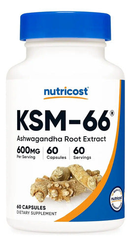 KSM 66 ASHWAGANDHA, NUTRICOST, 120 CÁPSULAS