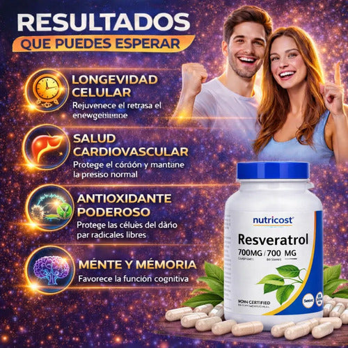 RESVERATROL, NUTRICOST, 120 CÁPSULAS